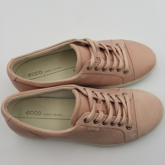 ECCO Soft 7 Sneaker Perforated Leather Casual Walking Shoes‎ Rose Dust Women's 7 - Picture 8 of 11